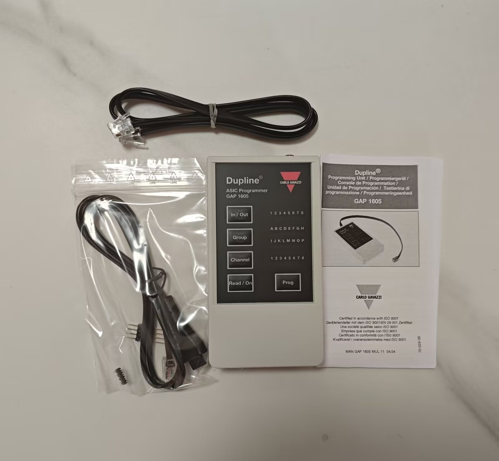 Carlo Gavazzi GAP1605 Handheld Terminal for configuring and monitoring industrial devices.