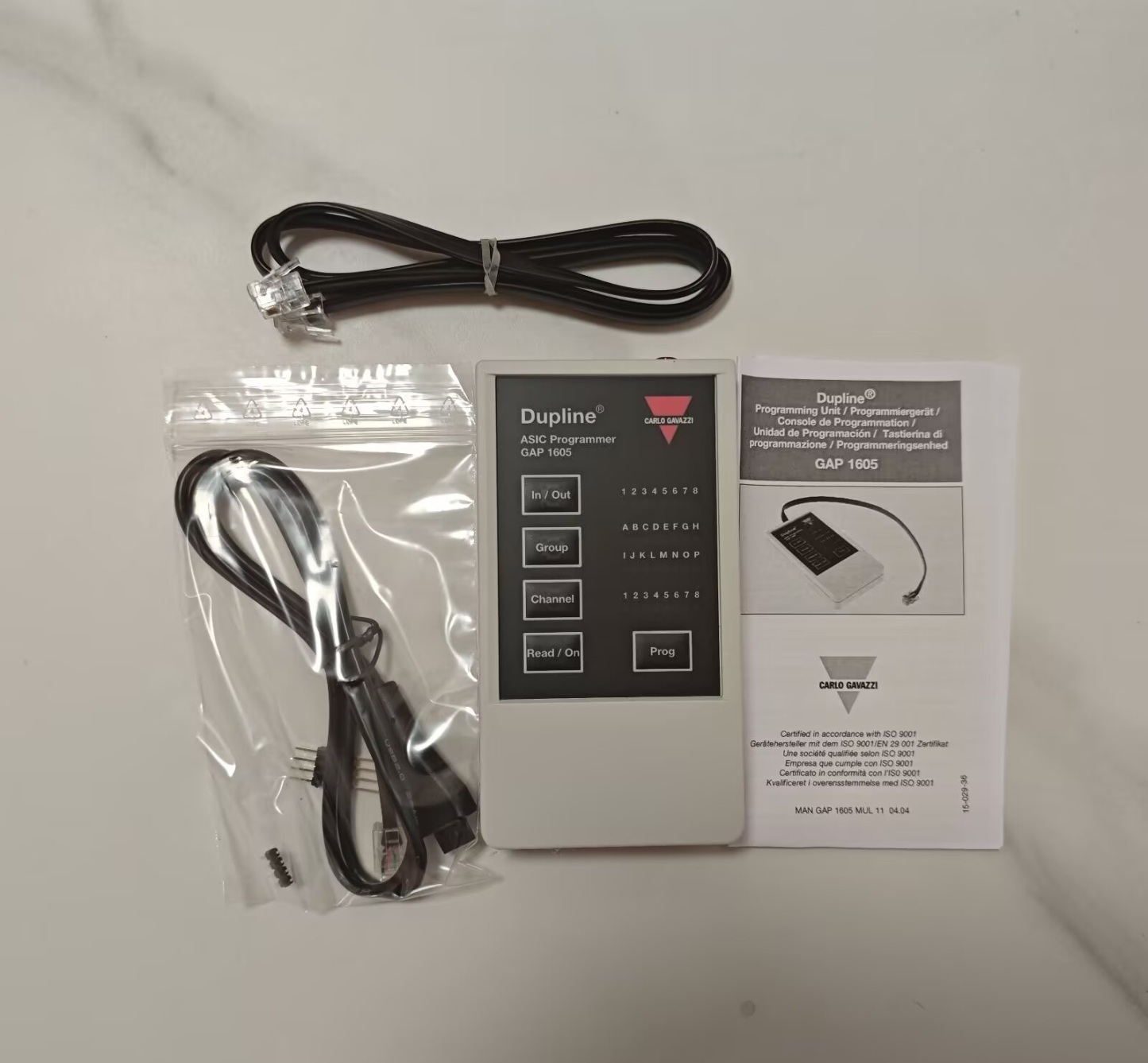 Carlo Gavazzi GAP1605 Handheld Terminal for configuring and monitoring industrial devices.