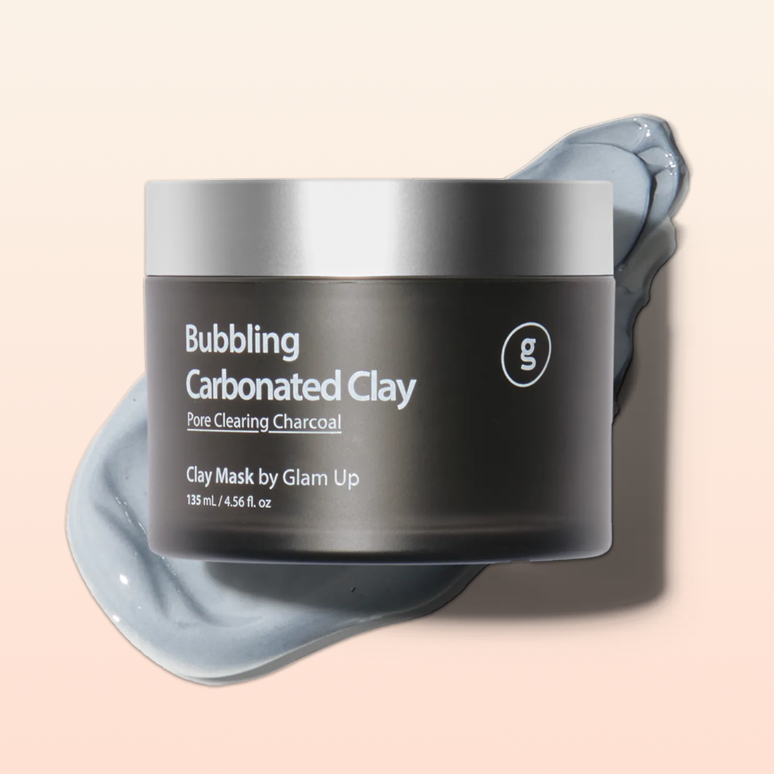 GLAM UP Clean Bubbling Carbonated Clay Mask for Face Purifying 135ml (4.56 Fl Oz)