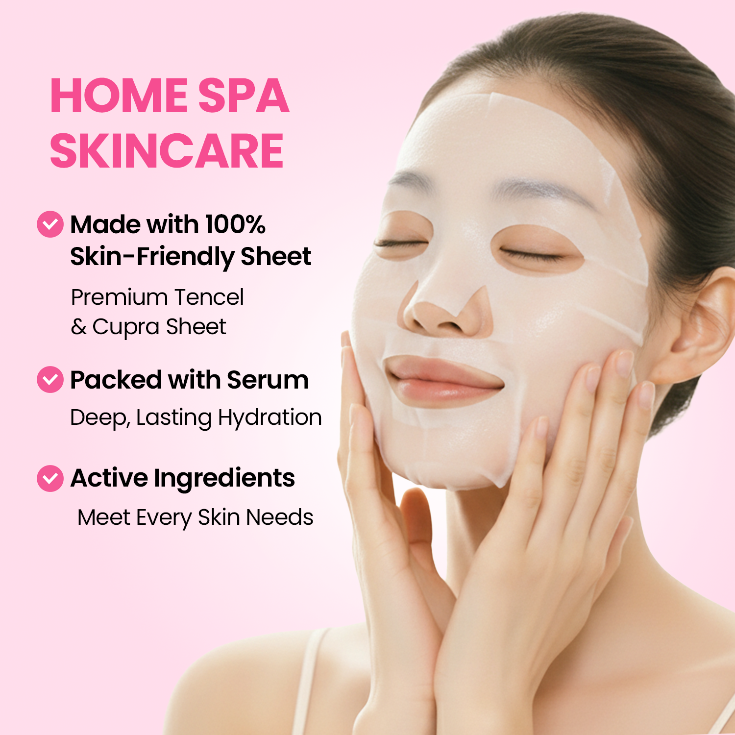 GLAM UP Premium Korean Facial Sheet Mask 12 Combo