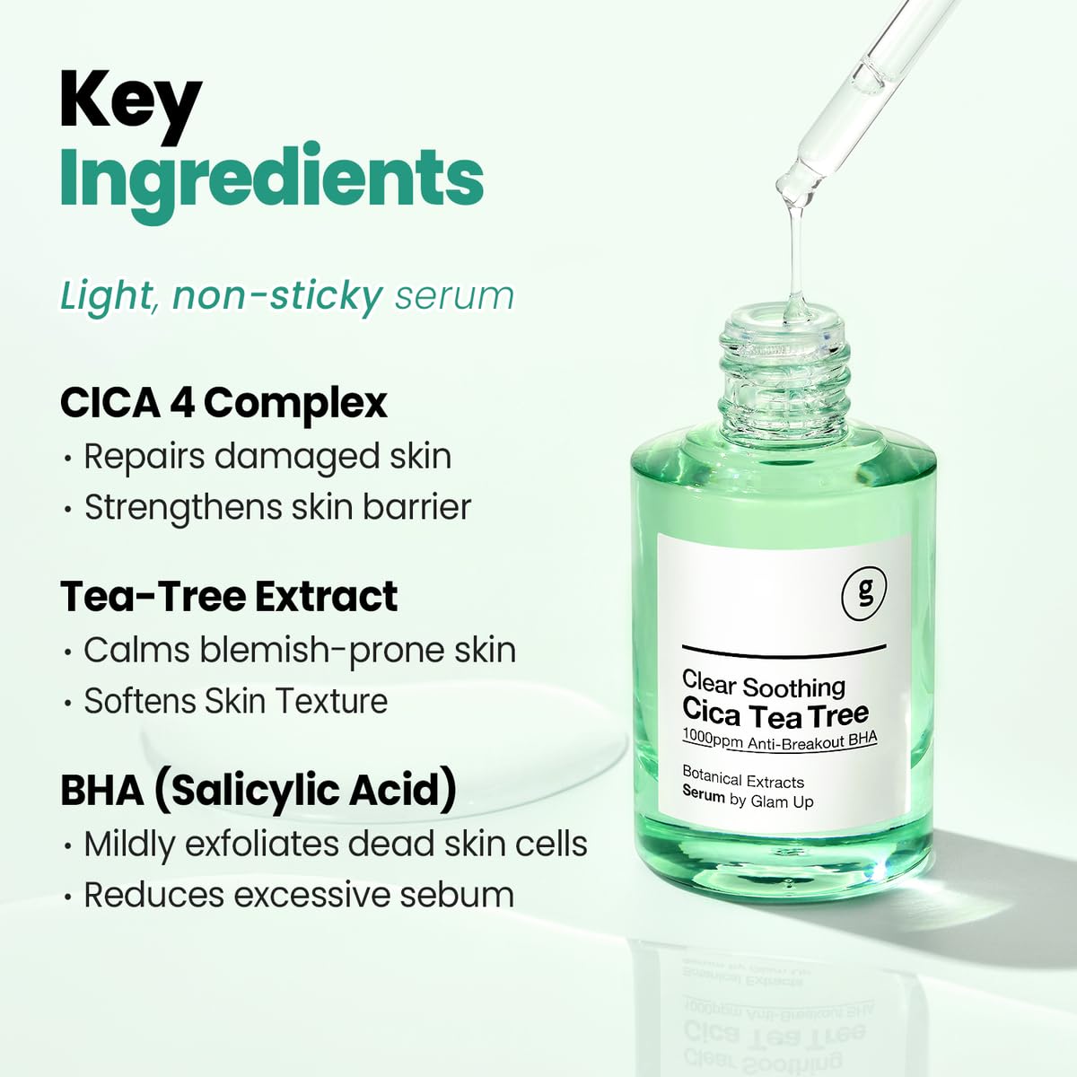 GLAM UP CICA Tea Tree serum Double Shot 30ml(1.12 Fl Oz)
