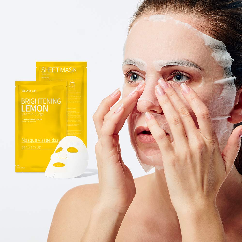 GLAM UP Sheet Mask Brightening Lemon (10 sheets)