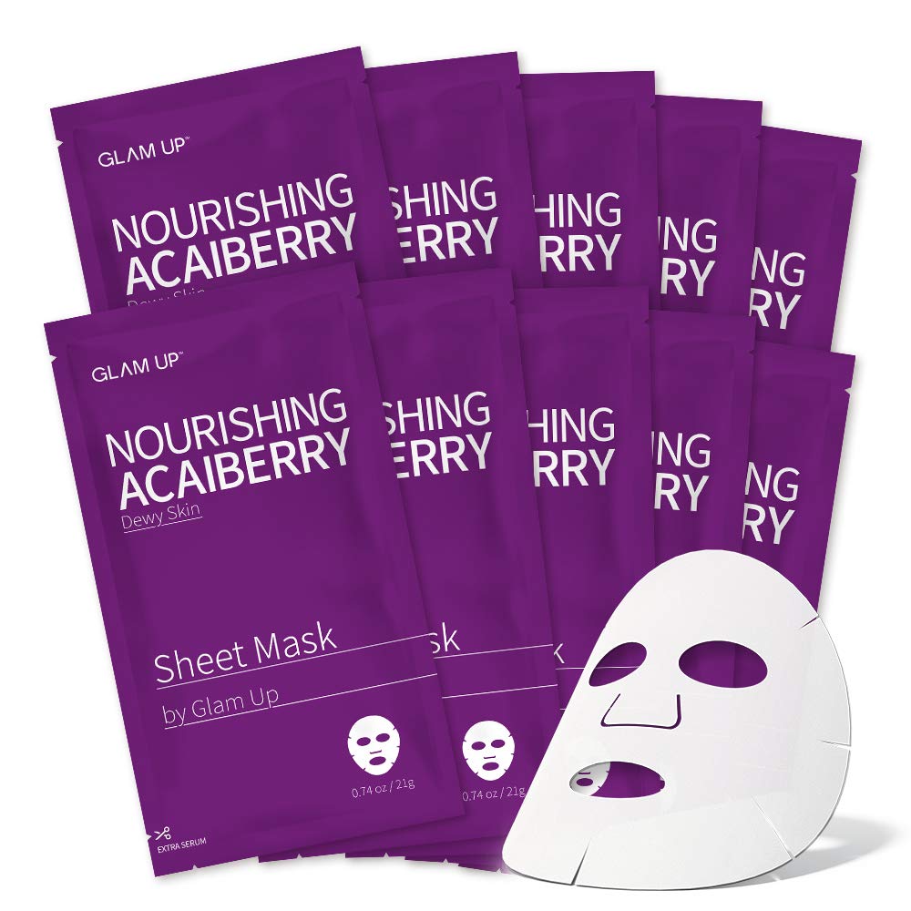 GLAM UP Sheet Mask Nourishing AcaiBerry (10 sheets)