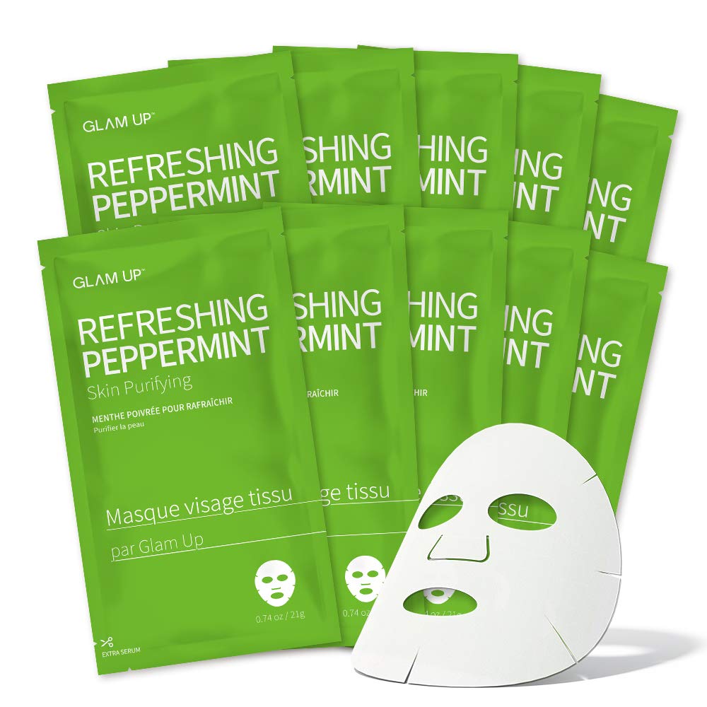 GLAM UP Sheet Mask Refreshing Peppermint (10 sheets)