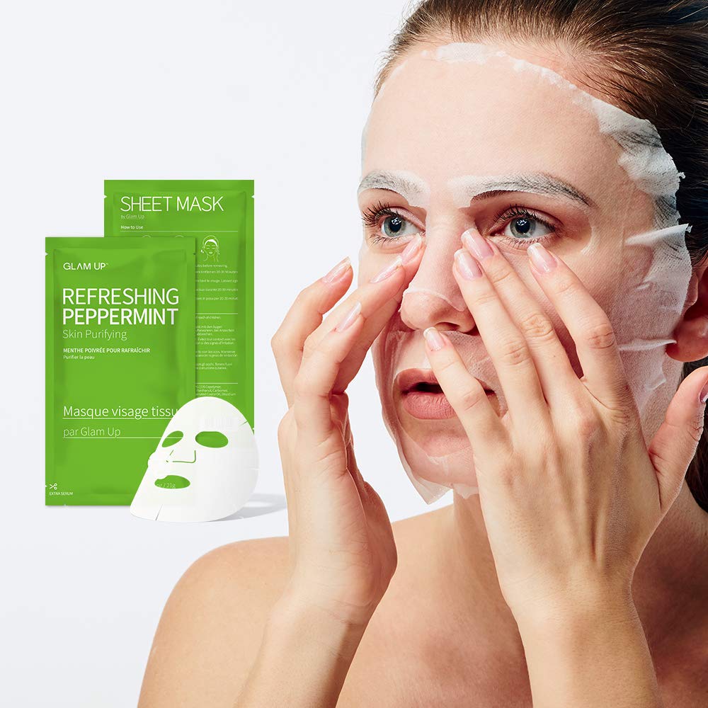 GLAM UP Sheet Mask Refreshing Peppermint (10 sheets)