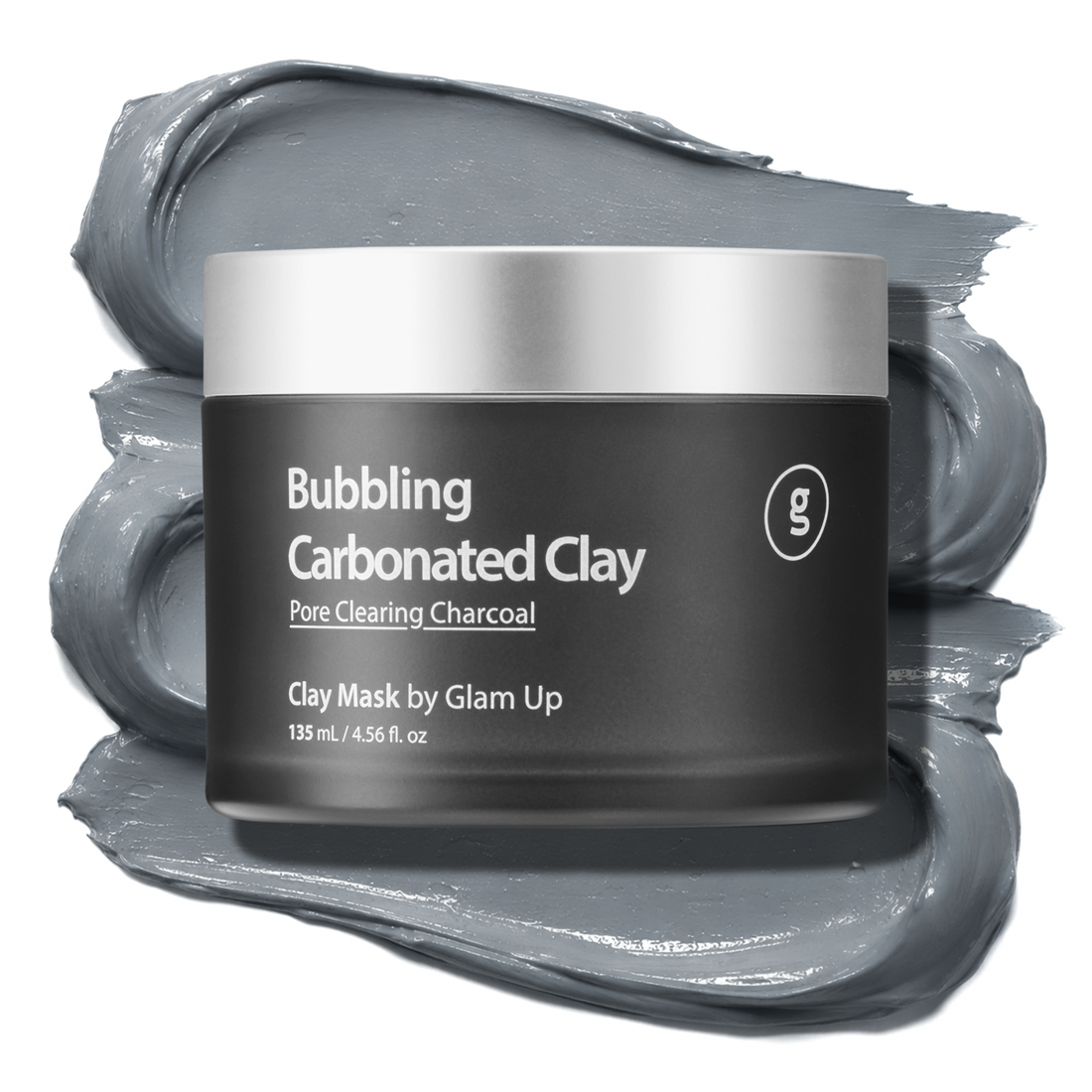 GLAM UP Clean Bubbling Carbonated Clay Mask for Face Purifying 135ml (4.56 Fl Oz)