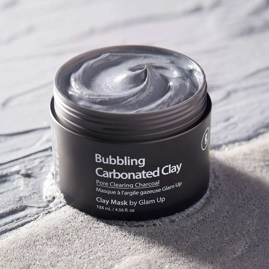 GLAM UP Clean Bubbling Carbonated Clay Mask for Face Purifying 135ml (4.56 Fl Oz)