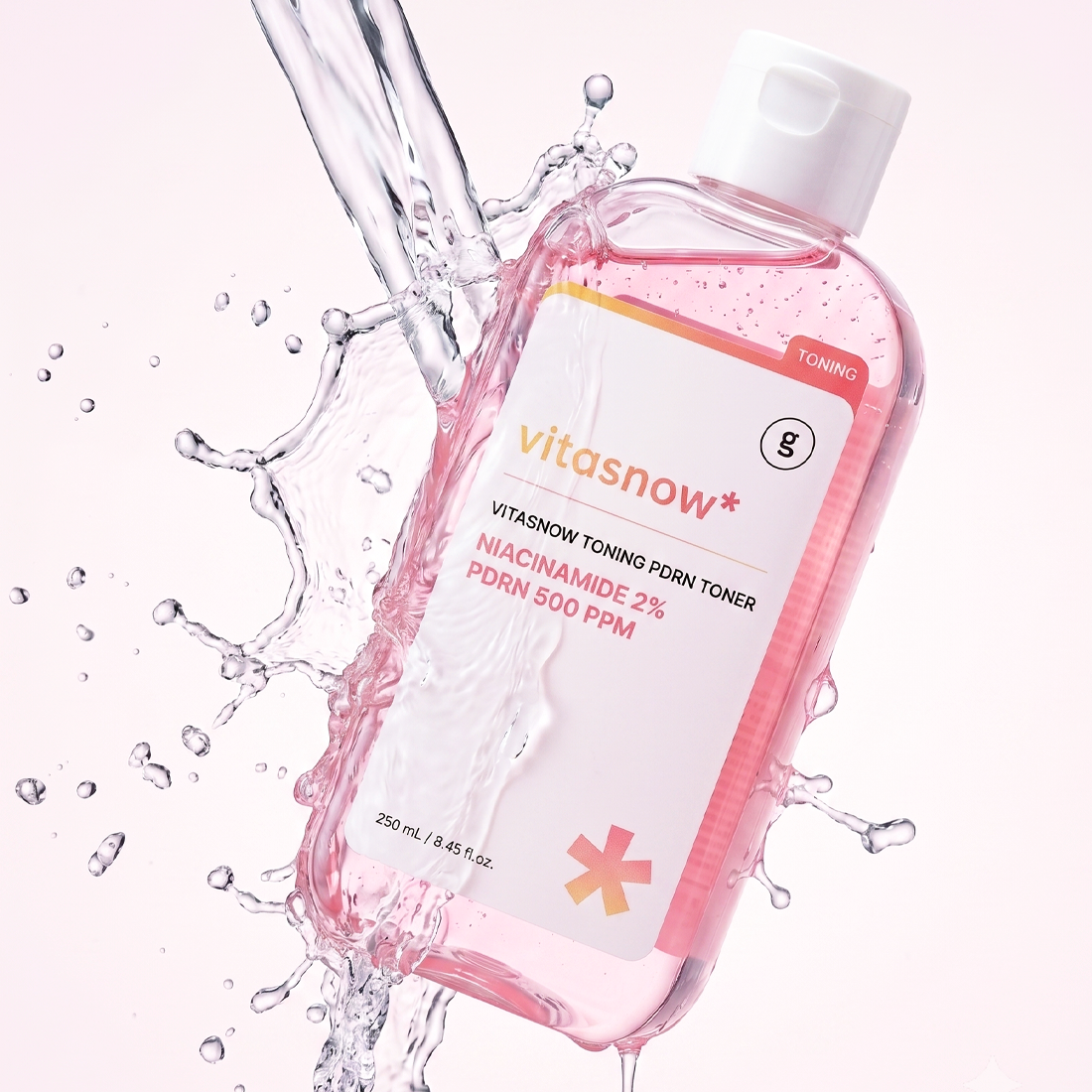 VitaSnow PDRN 500ppm Toning Toner, 2% Niacinamide, 8.45 fl oz