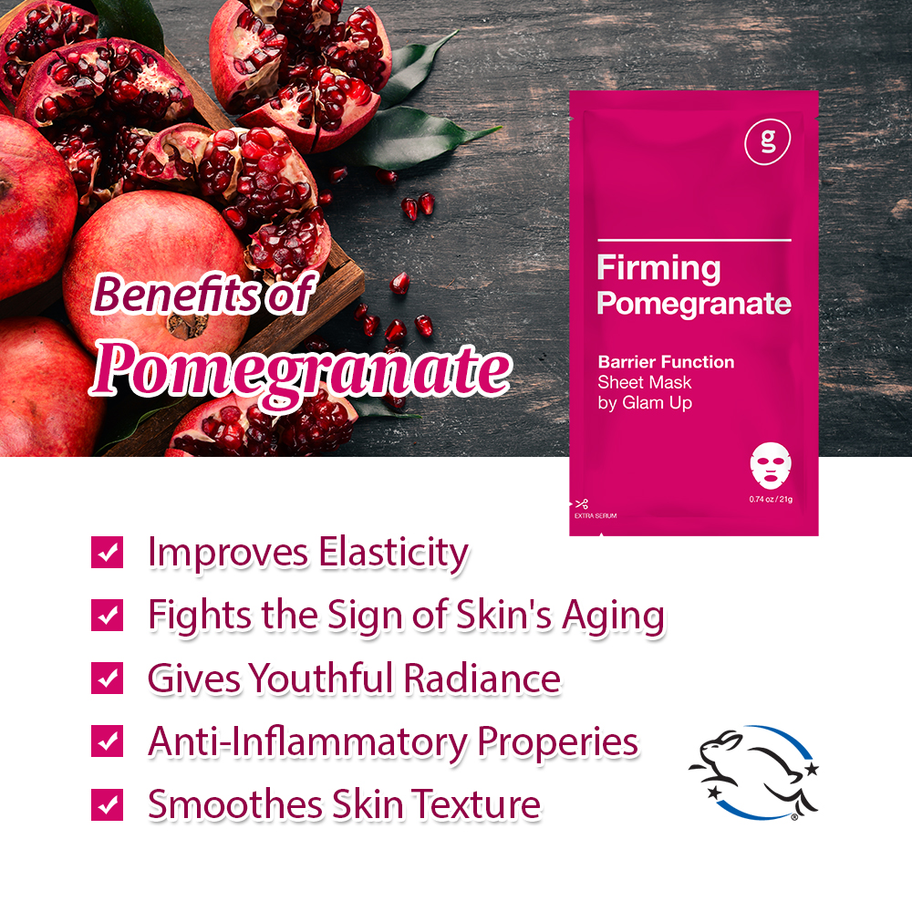 Glam Up Sheet Mask Firming Pomegranate (10 sheets)