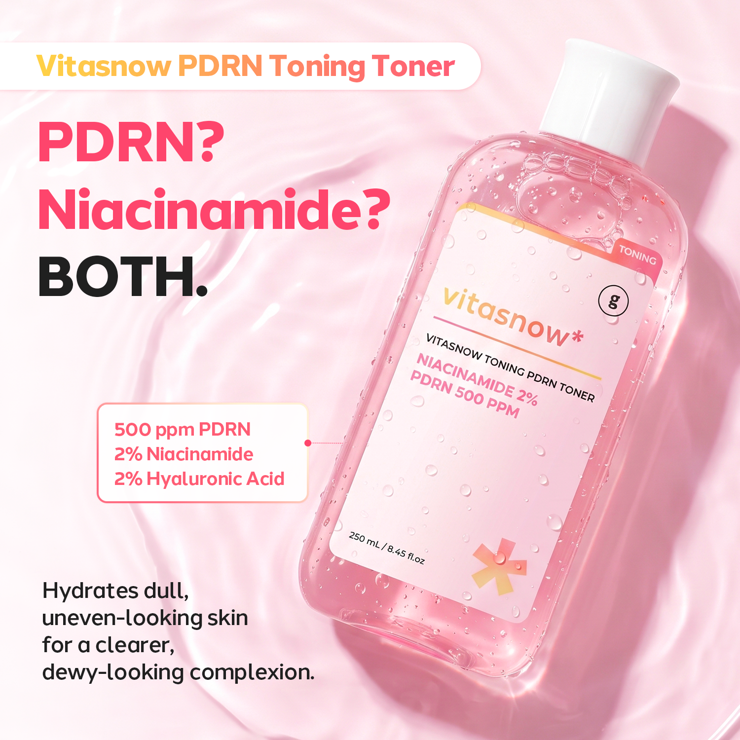VitaSnow PDRN 500ppm Toning Toner