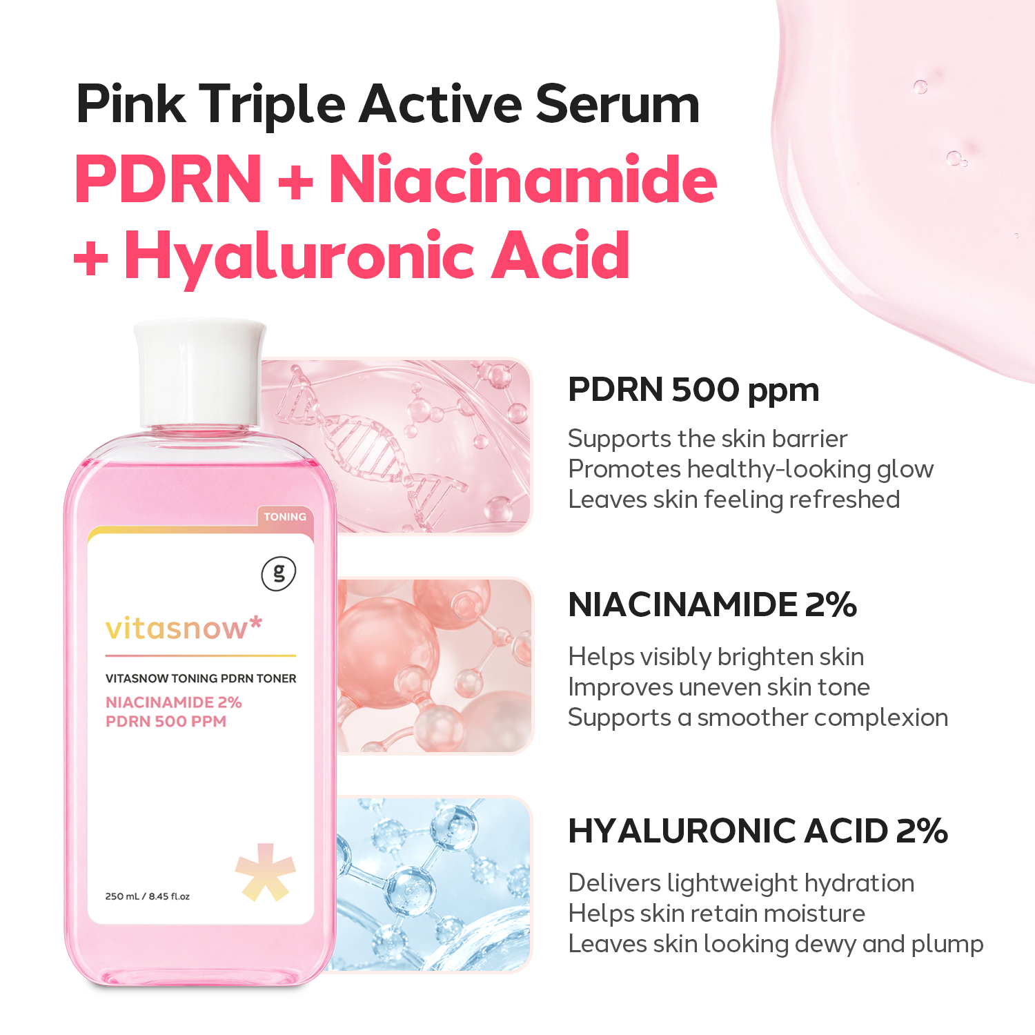 VitaSnow PDRN 500ppm Toning Toner