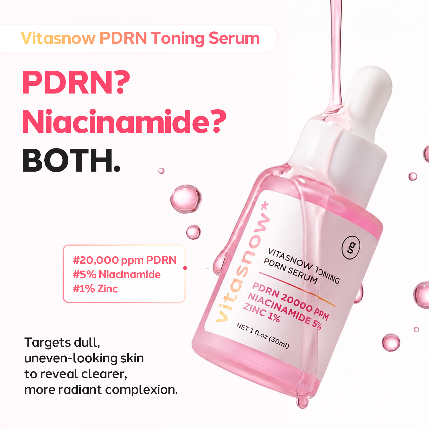 VitaSnow PDRN 20,000ppm Toning Serum