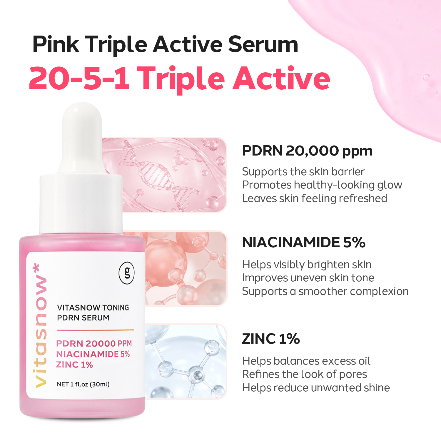 VitaSnow PDRN 20,000ppm Toning Serum