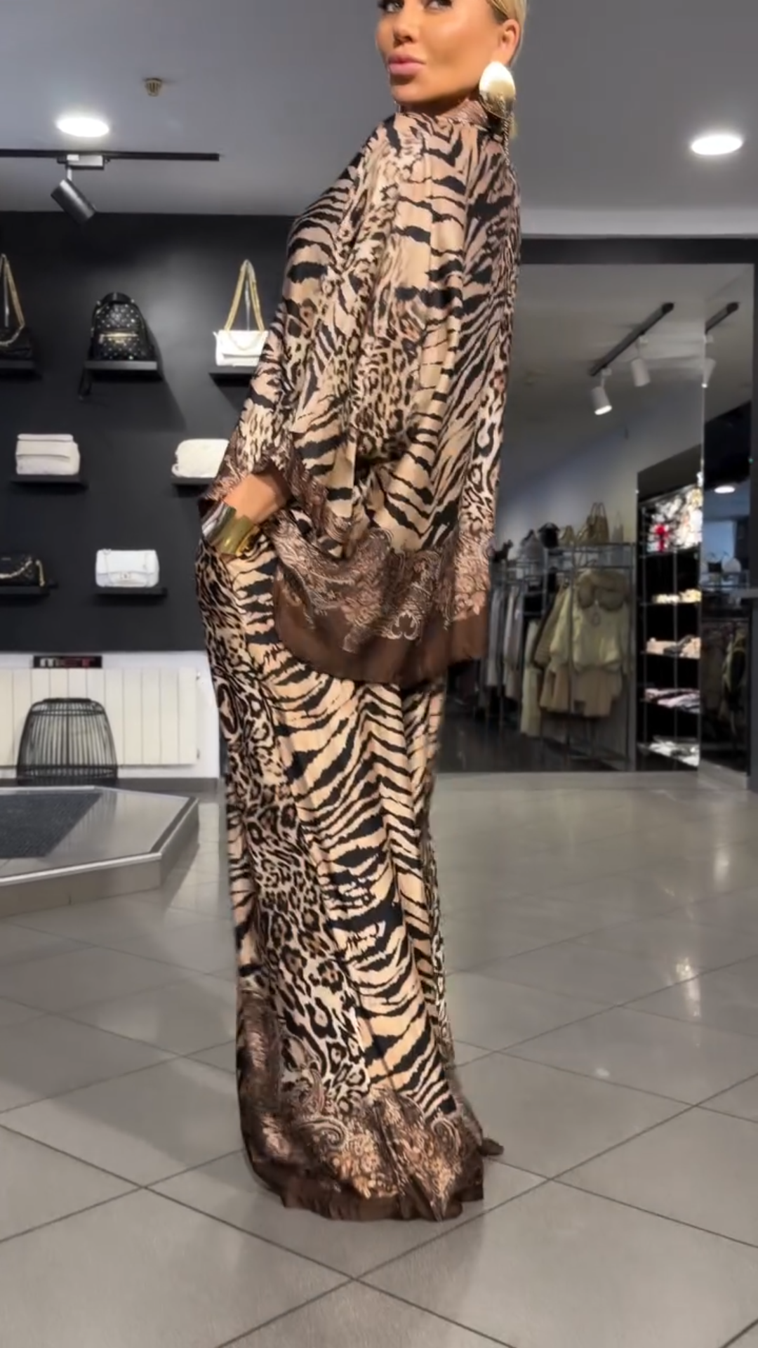 Animal Print Shirt  Set