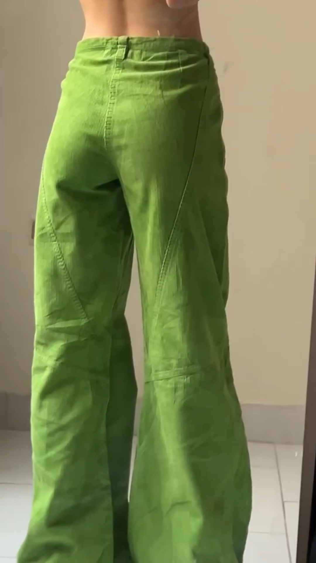 Patchwork wide-leg pants