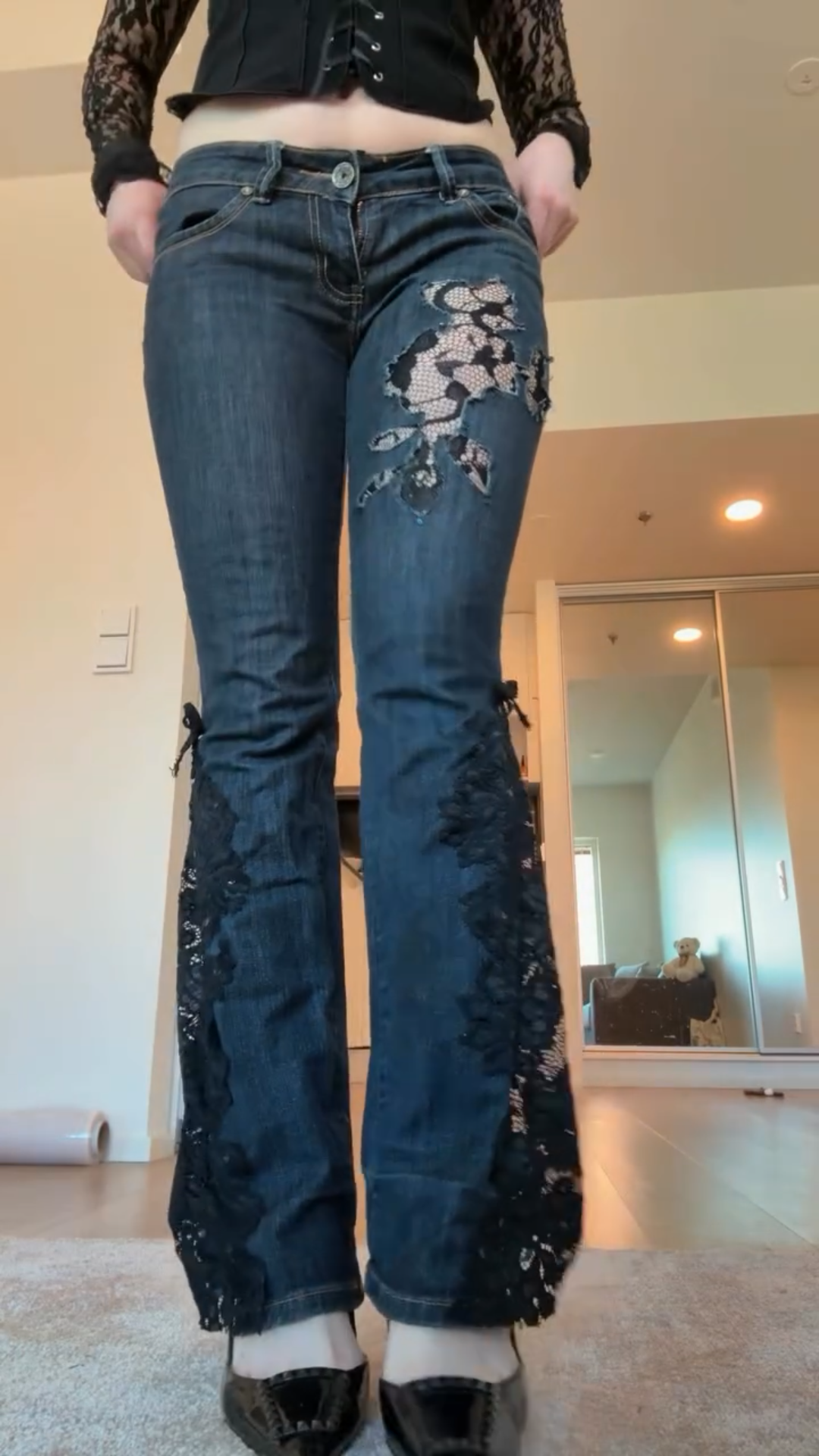 Vintage Lace Flare Jeans