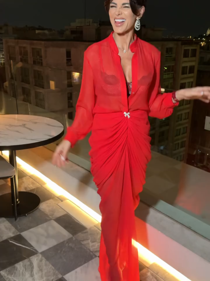 Shirt and skirt 2-piece set