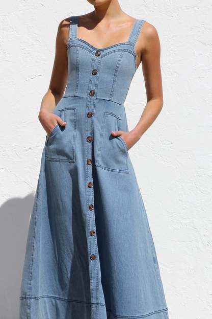 Danielle Dress BLUE DENIM-ROVOLE