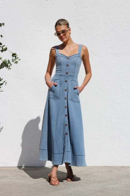 Danielle Dress BLUE DENIM-ROVOLE