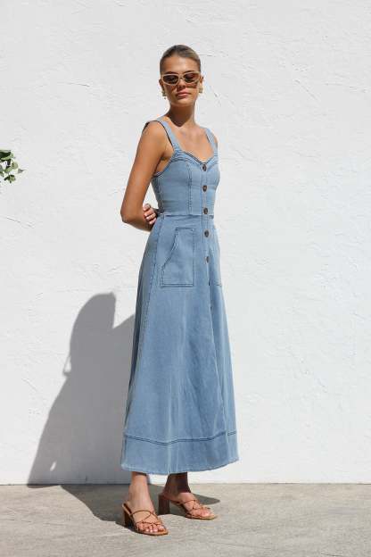 Danielle Dress BLUE DENIM-ROVOLE