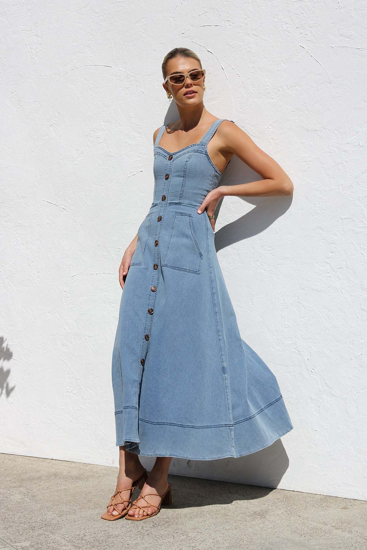 Danielle Dress BLUE DENIM-ROVOLE