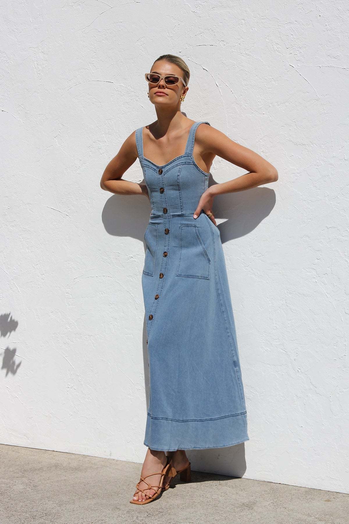 Danielle Dress BLUE DENIM-ROVOLE