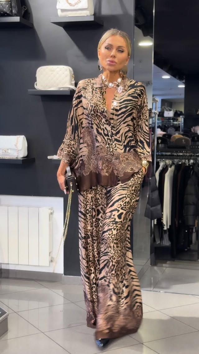 Animal Print Shirt  Set