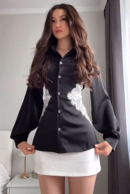 Lace Long-sleeved Shirt