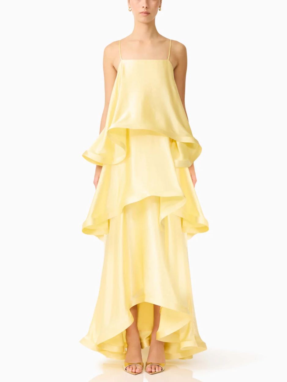 Tiered Maxi Dress in Butter