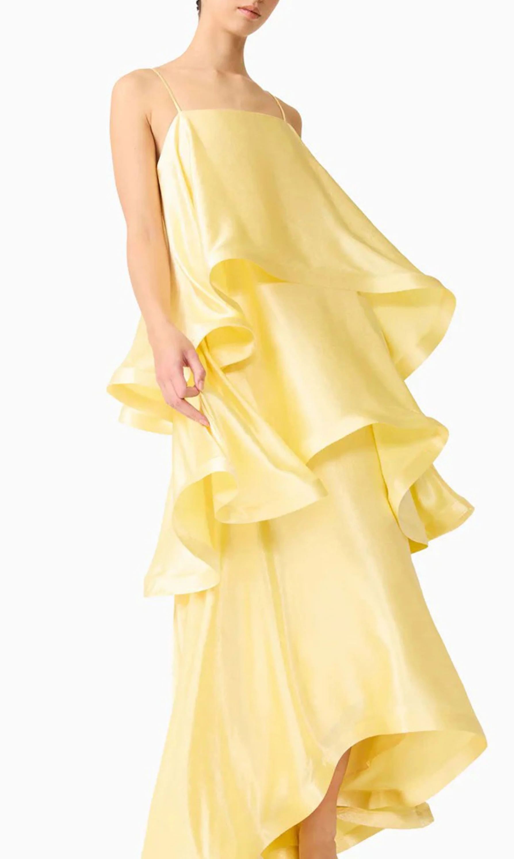 Tiered Maxi Dress in Butter