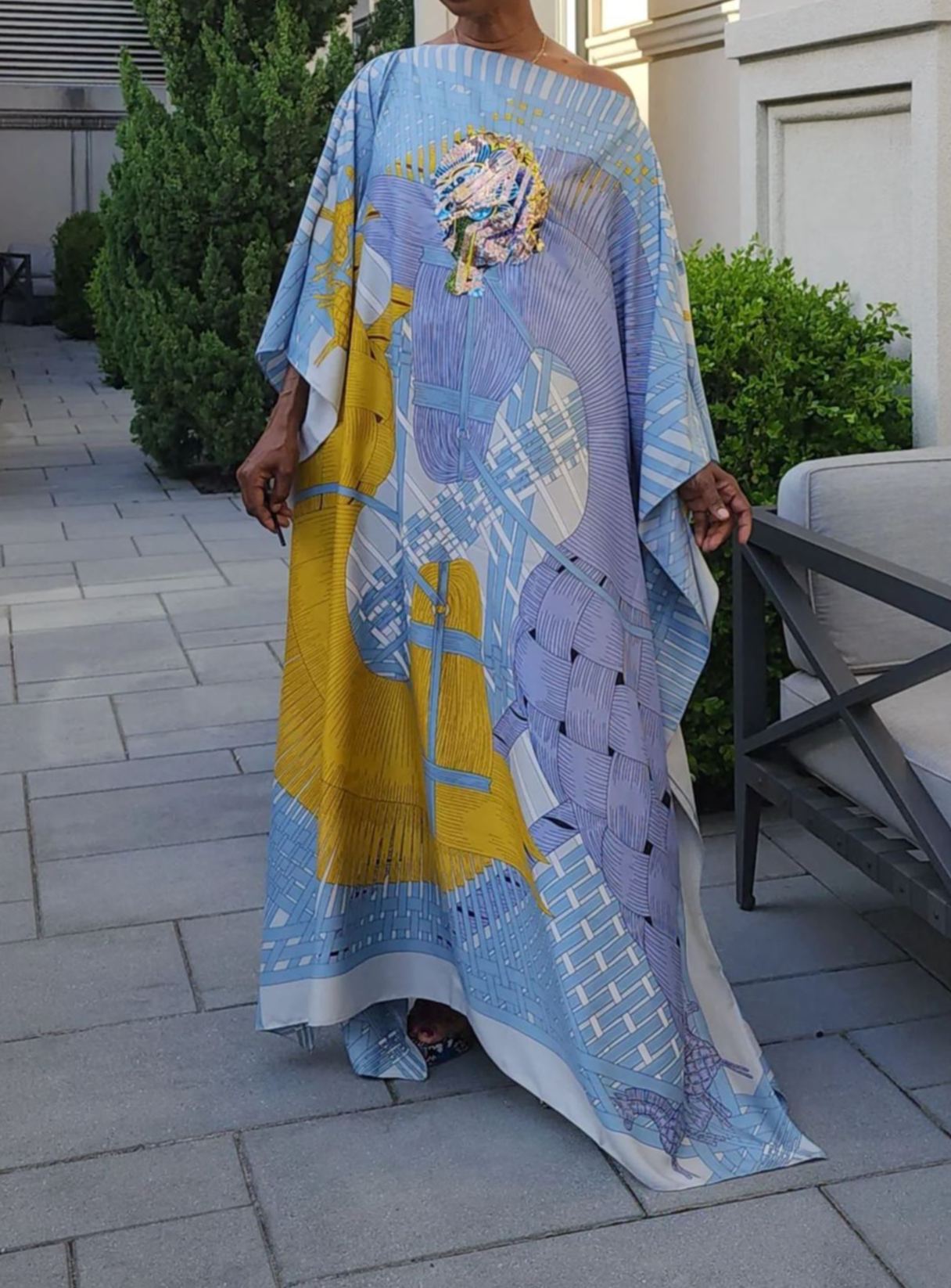Sequin Kaftan Dress