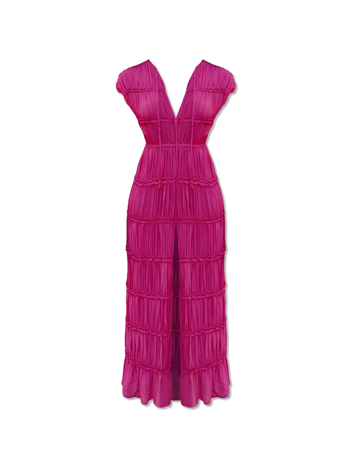 Pleated chiffon trousers 2-piece set