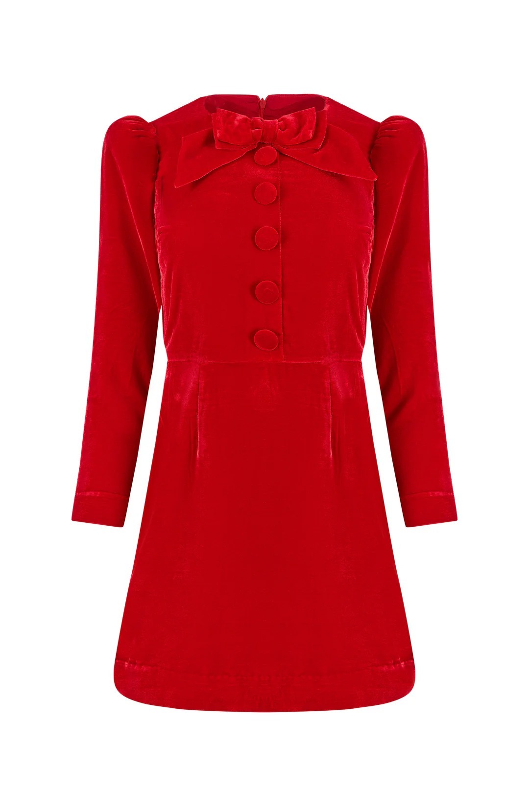 Bow Velvet Mini Dress