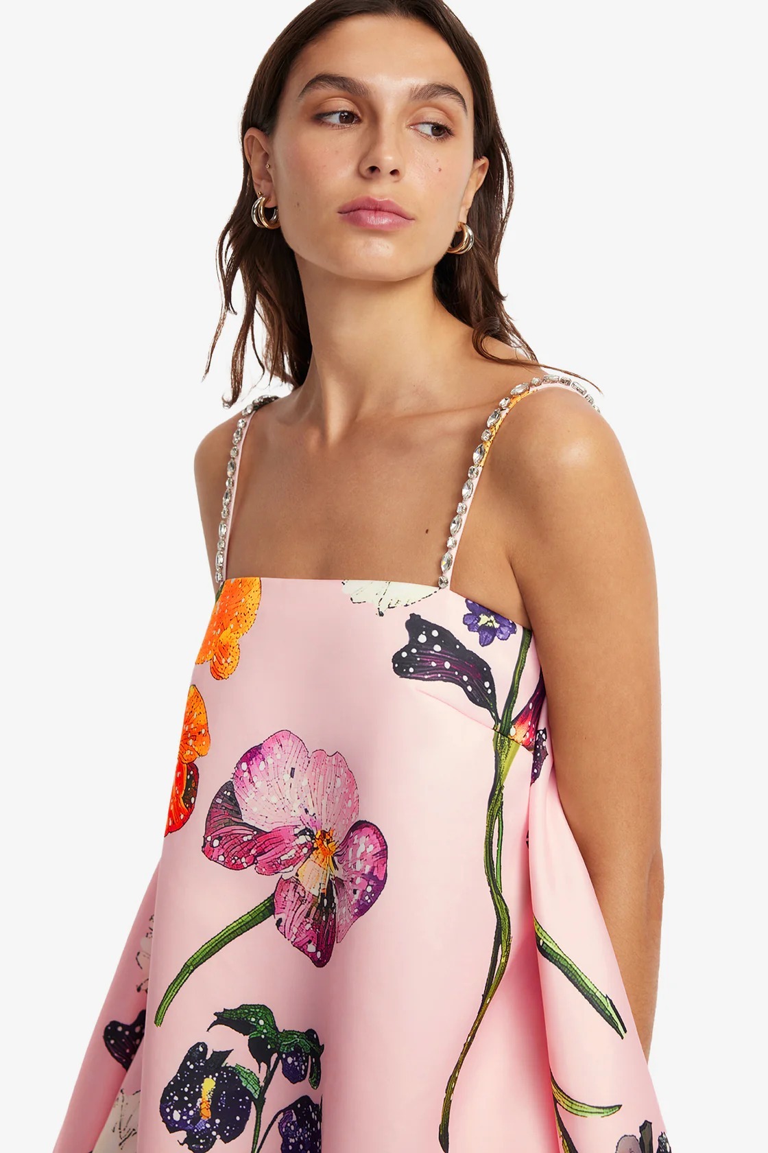 Embellished Puff Mini Dress