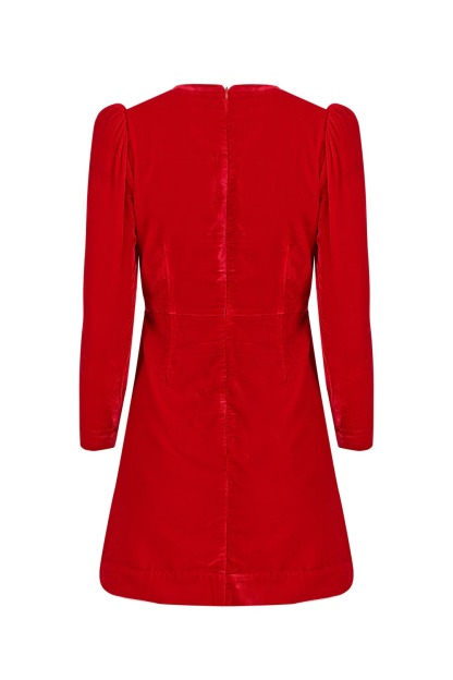 Bow Velvet Mini Dress