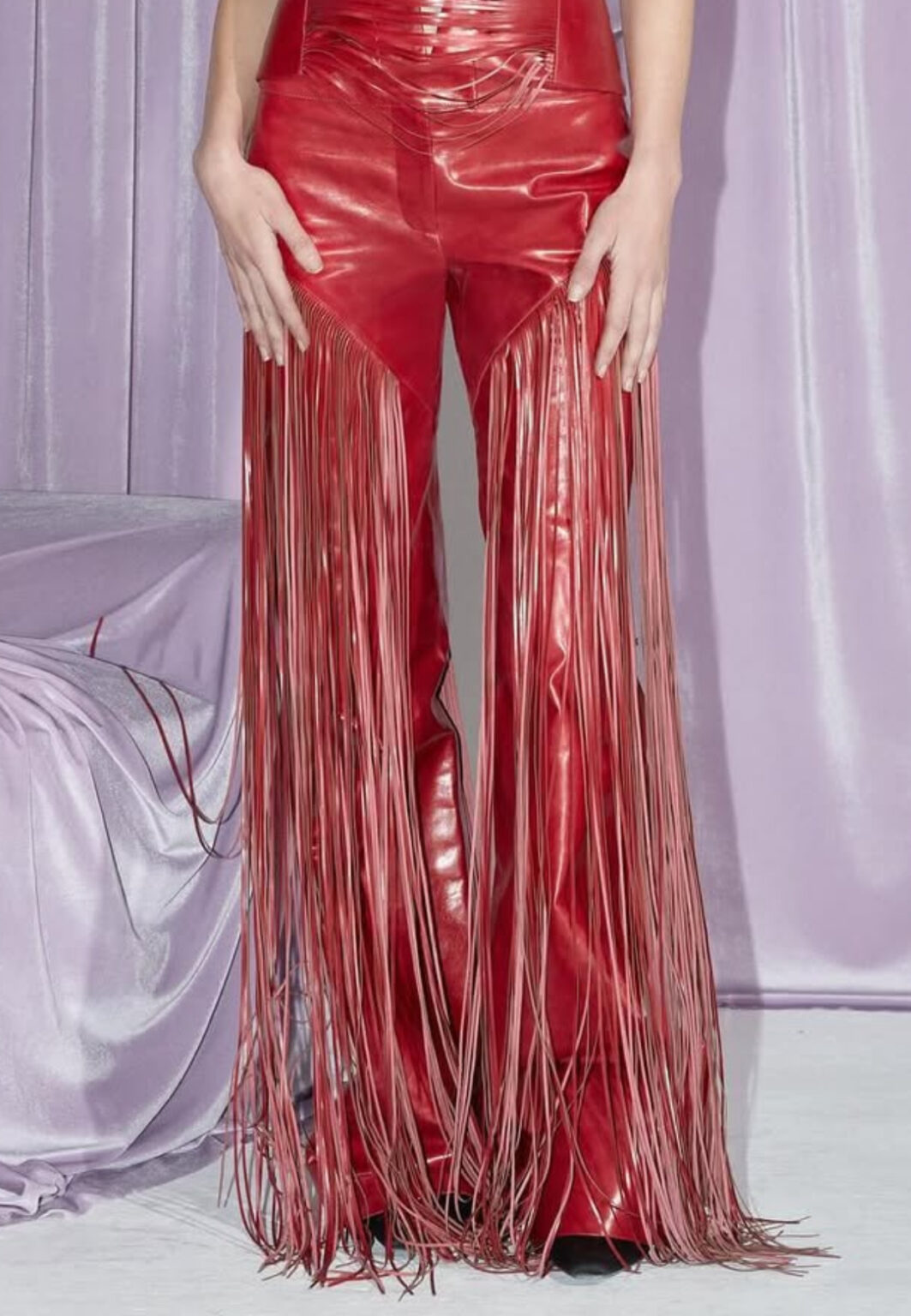 Fringed Leather Trousers