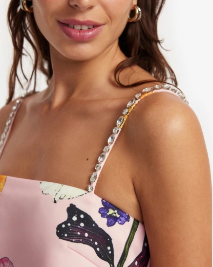 Embellished Puff Mini Dress