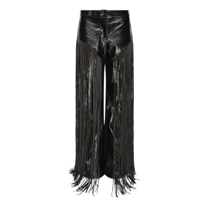 Fringed Leather Trousers