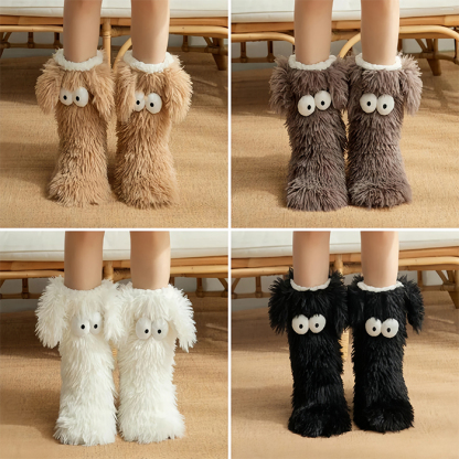 Women’s Winter Kawaii Big Eyes Slipper Socks