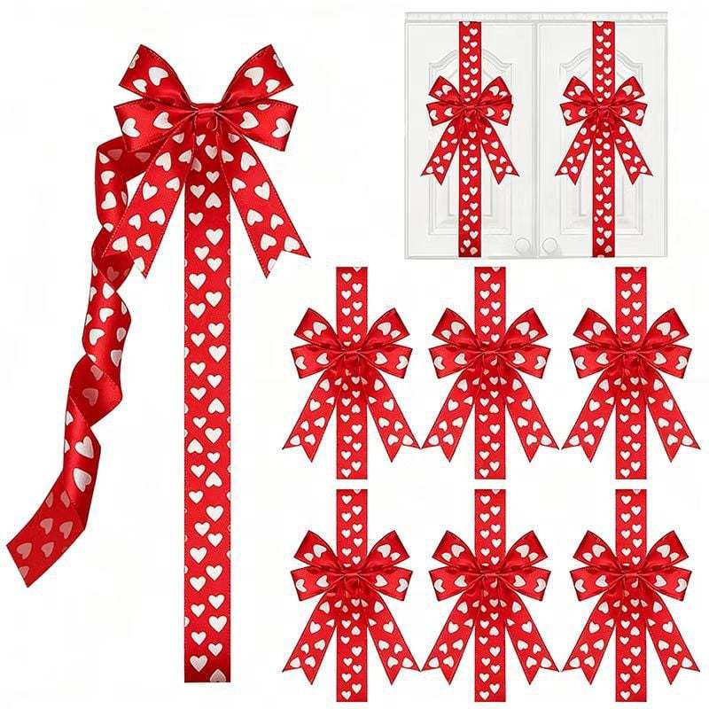 💥2026 Valentine's Day Pink Heart Large Bow Decoration🎁