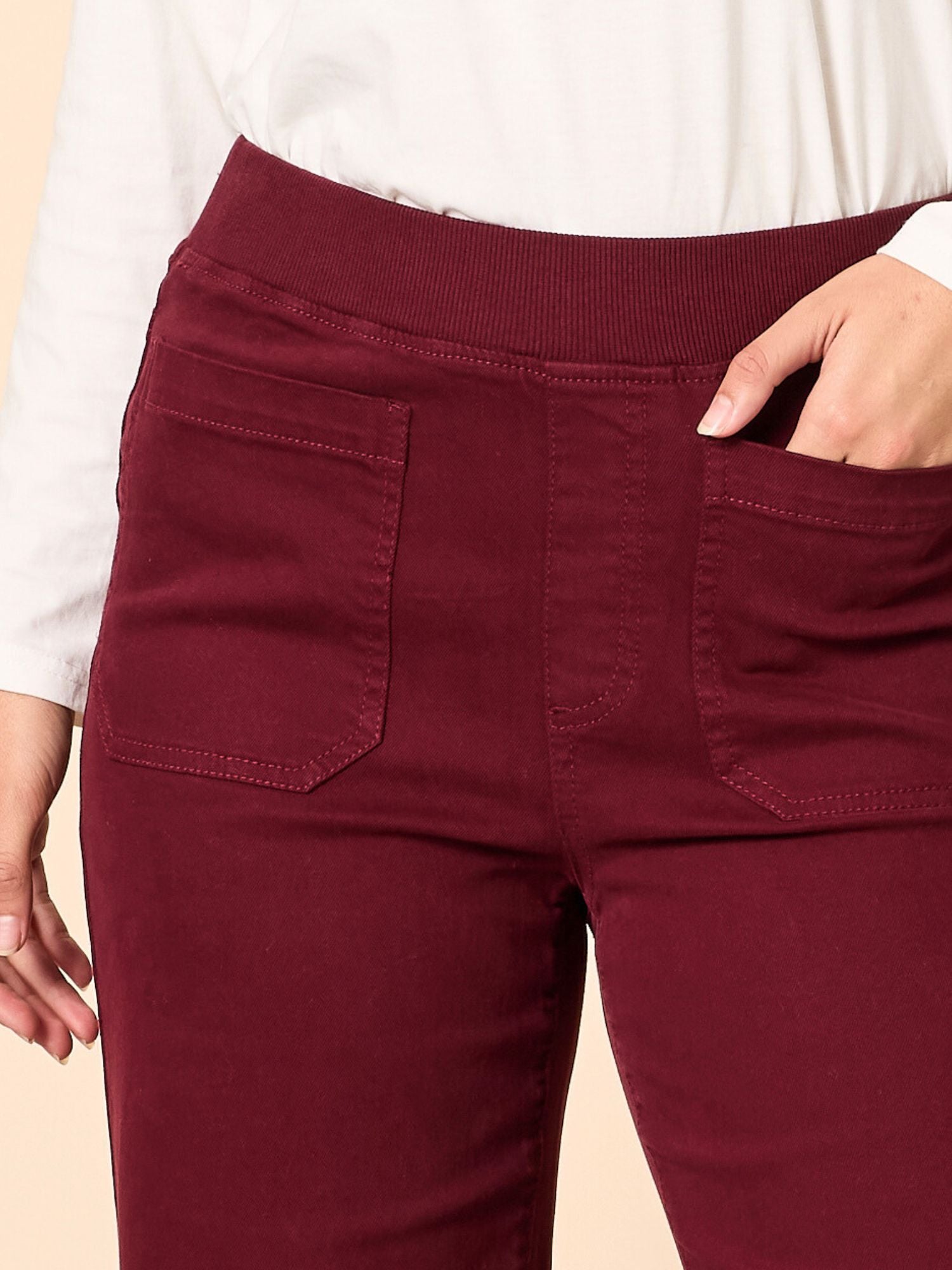 Carpenter Stretch Wide Leg Pull On Denim Jean