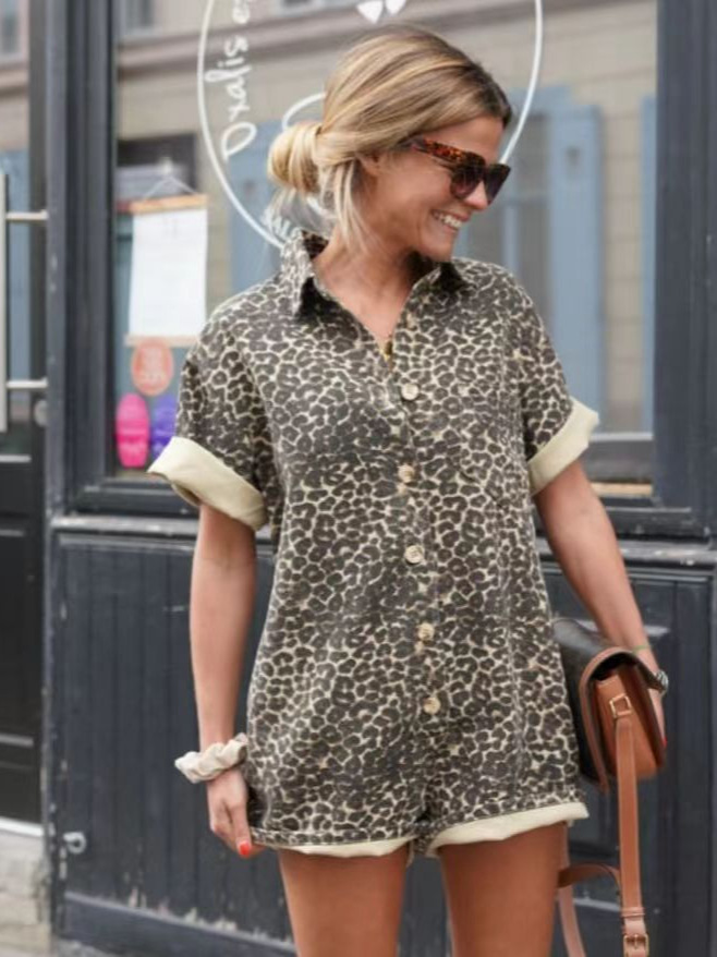 Jini Jeans Playsuit Blue Leo