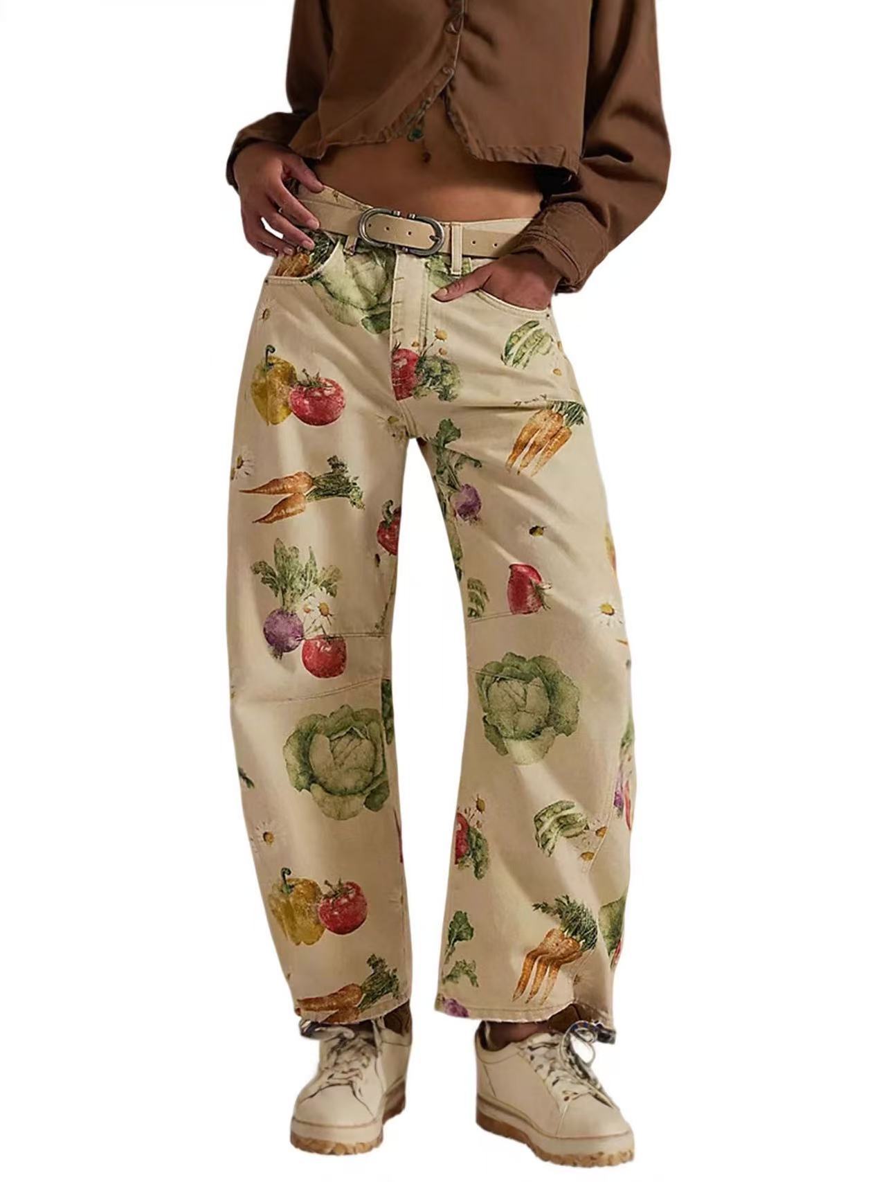 Women Boyfriend Baggy Barrel Jeans 