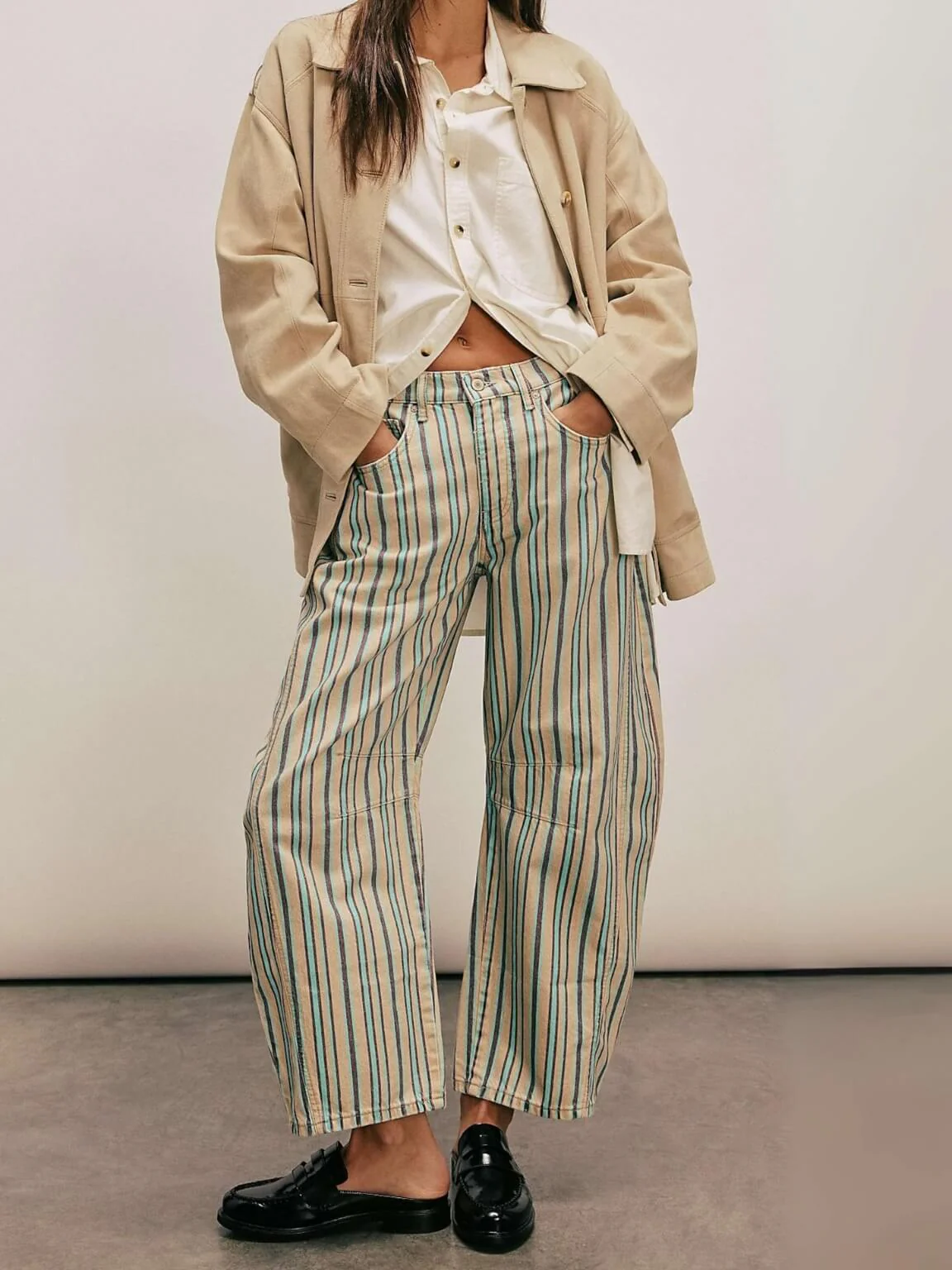 Women Boyfriend Baggy Barrel Jeans 