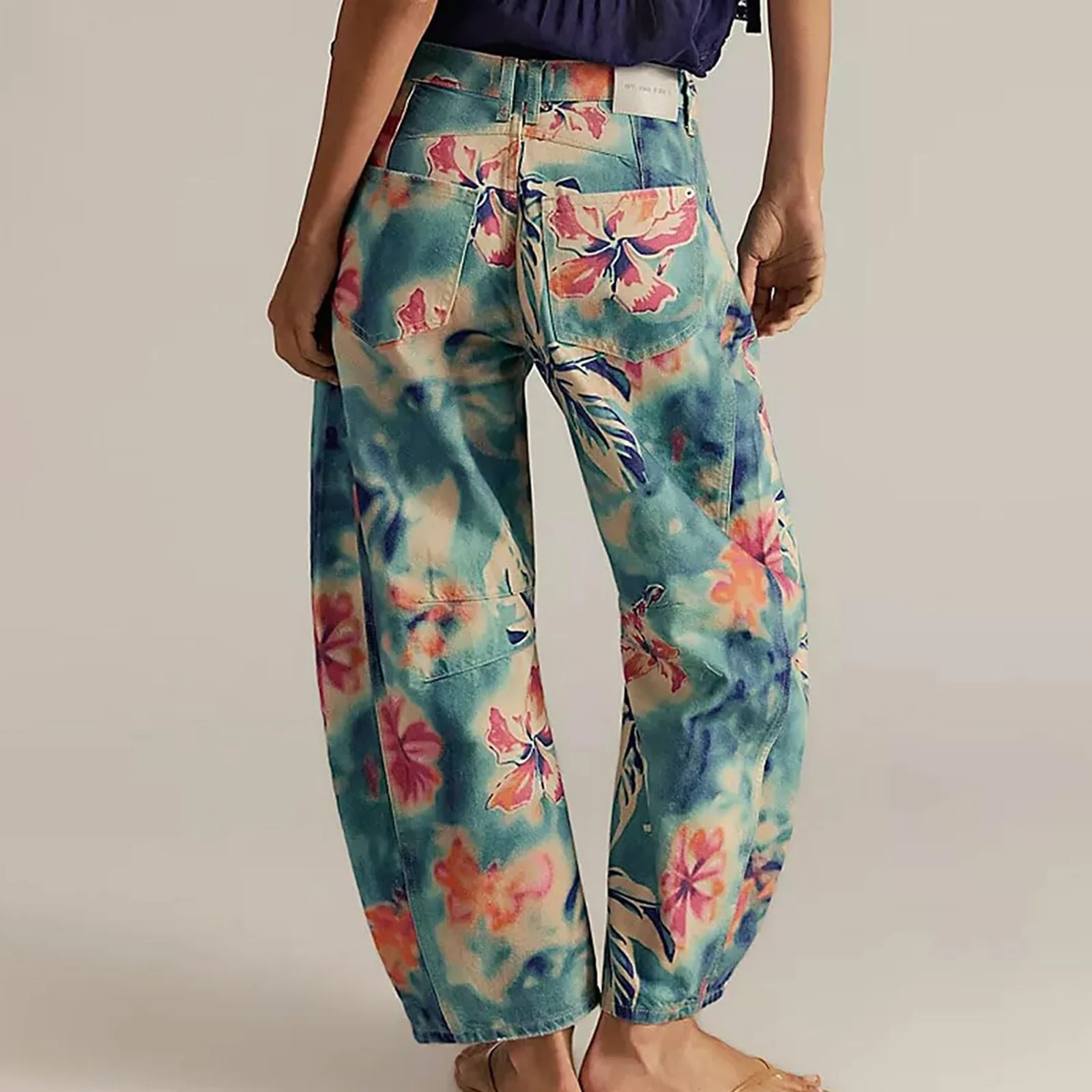 Women Boyfriend Baggy Barrel Jeans 