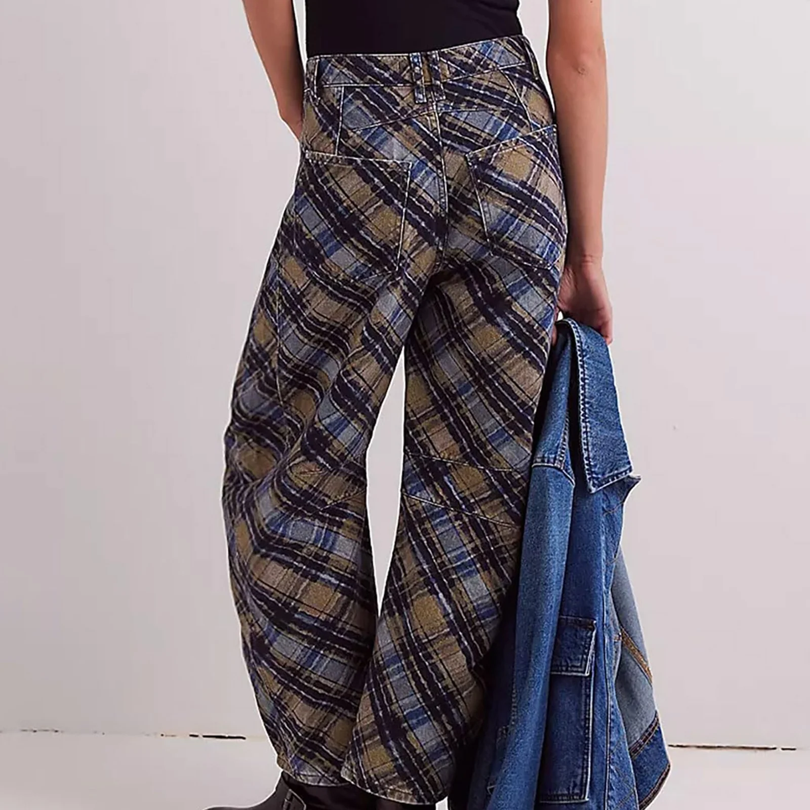 Women Boyfriend Baggy Barrel Jeans 