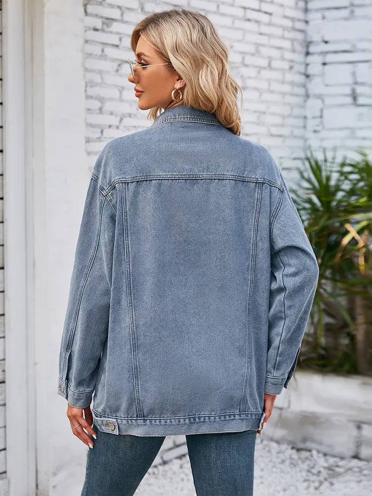 Women's Fall Loose-Fit Denim Jacket