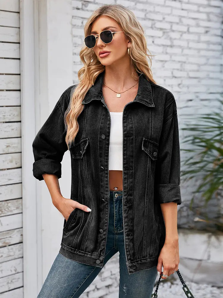 Women's Fall Loose-Fit Denim Jacket