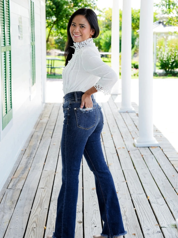 Vintage Raw Hem Skinny Denim