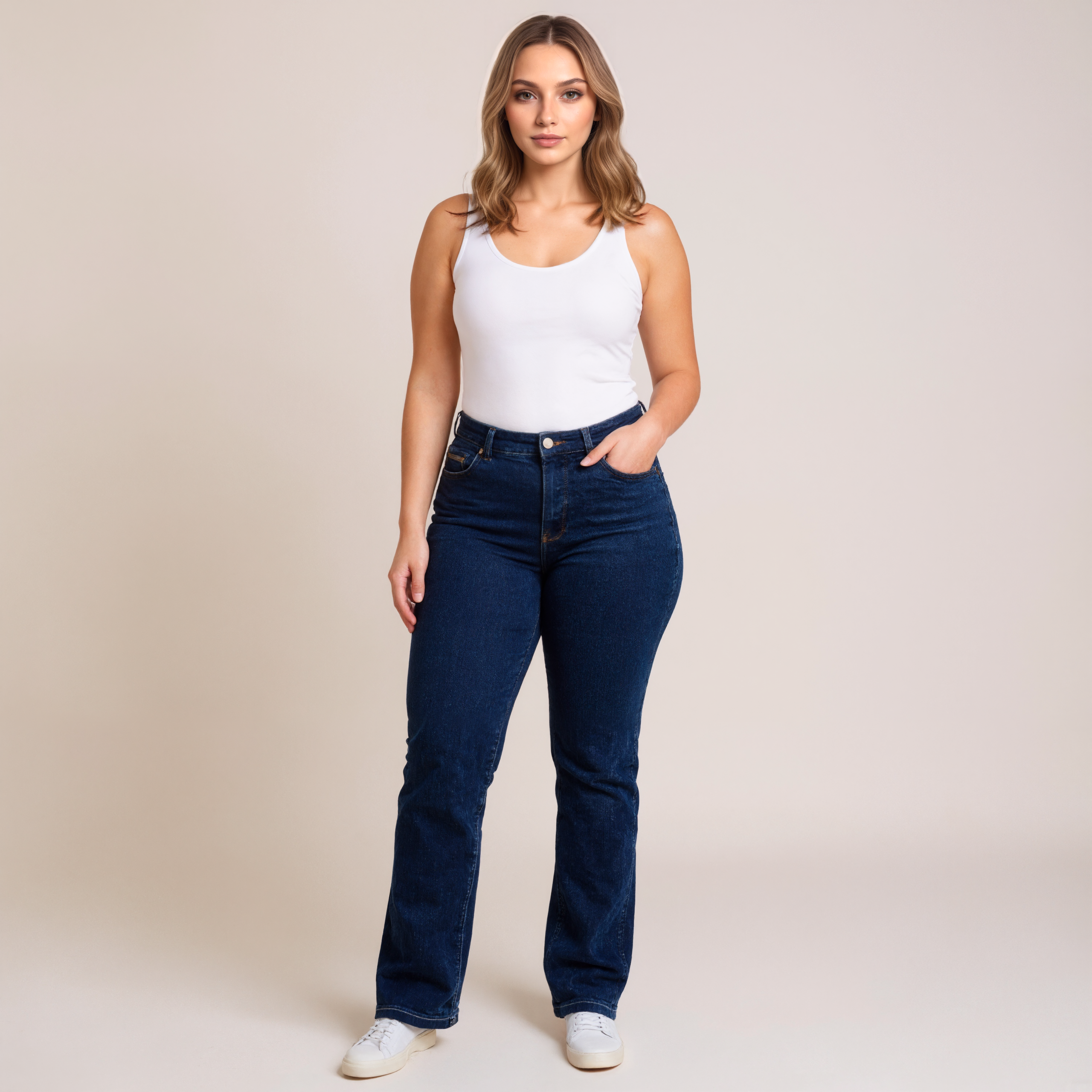 High Rise Bootcut Shaping Denim Jeans